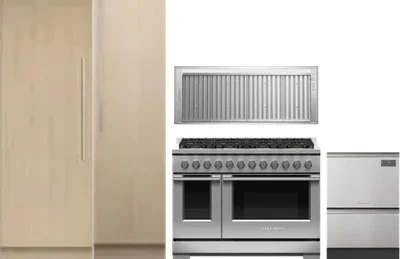 5 Piece Package Includes Refrigerator, Freezer, Range, Hood And Dishwasher